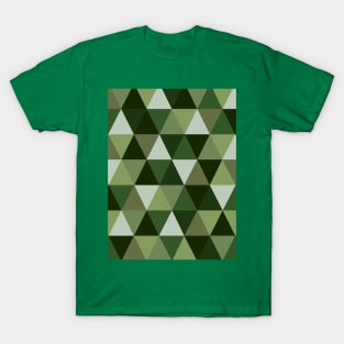 Green Geometric Camo T-Shirt